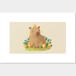 Cute Capybara illustration Posters and Art